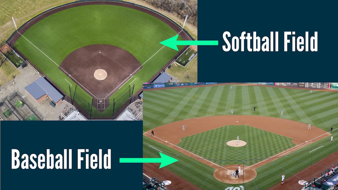 softball field vs baseball field